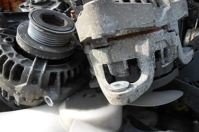 Relation between car battery and alternator.